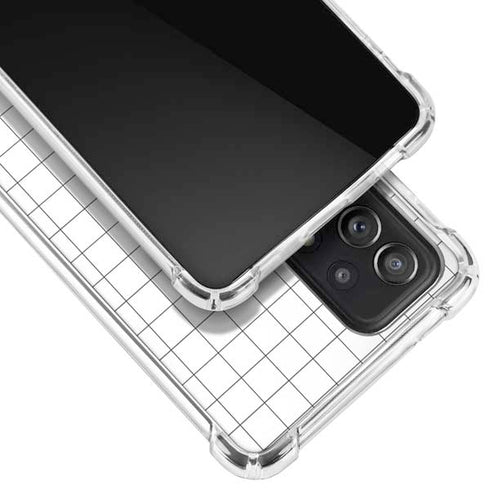 White Grid Galaxy A52 5G Clear Case