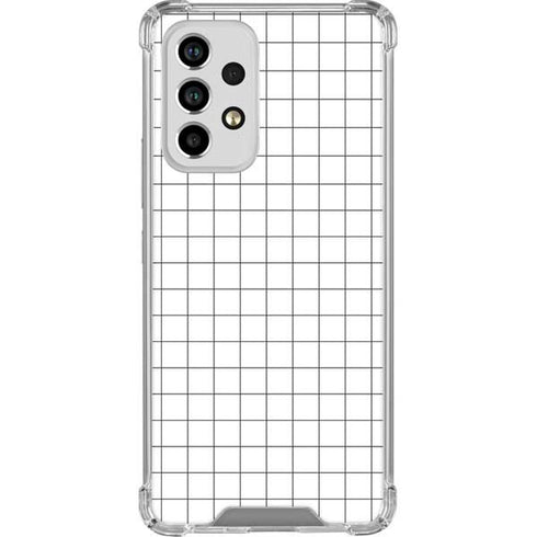 White Grid Galaxy A53 5G Clear Case