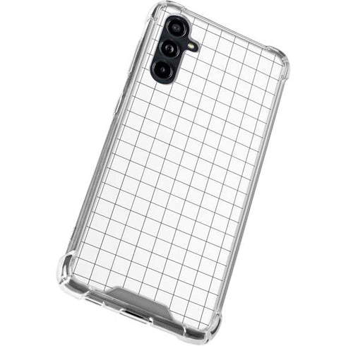 White Grid Galaxy A54 5G Clear Case