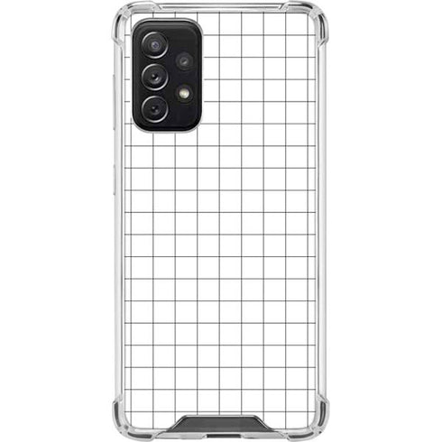 White Grid Galaxy A72 5G Clear Case