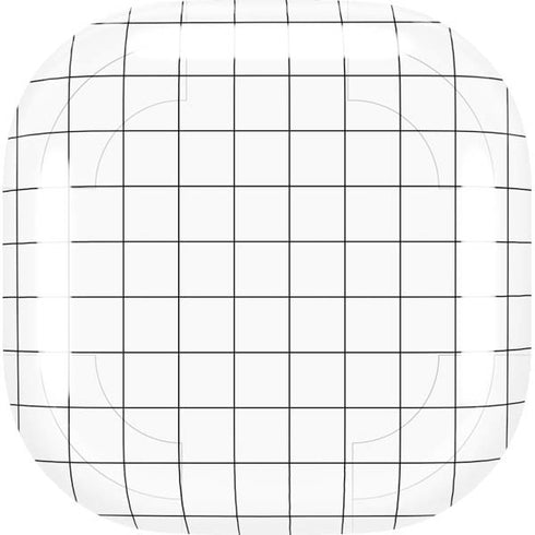 White Grid Galaxy Buds Live Skin