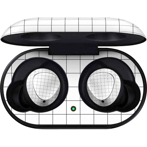 White Grid Galaxy Buds Skin
