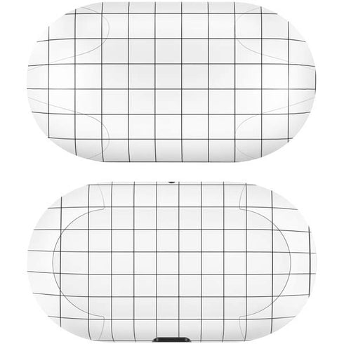 White Grid Galaxy Buds Skin