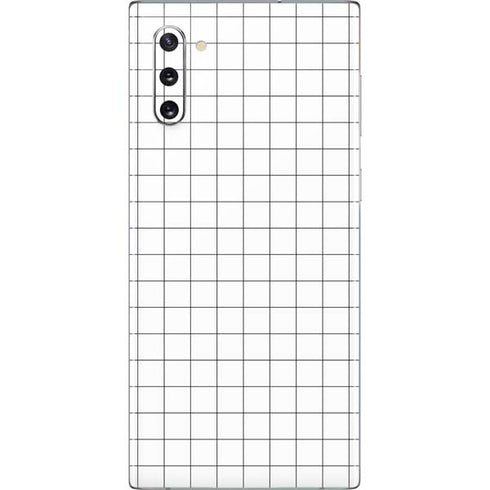 White Grid Galaxy Note 10 Skin