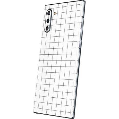 White Grid Galaxy Note 10 Skin