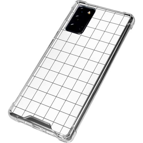 White Grid Galaxy Note20 5G Clear Case