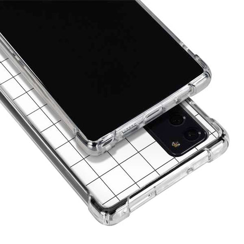 White Grid Galaxy Note20 5G Clear Case