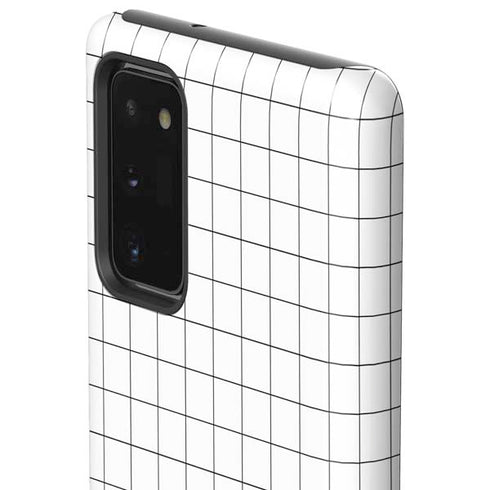 White Grid Galaxy Note20 5G Pro Case