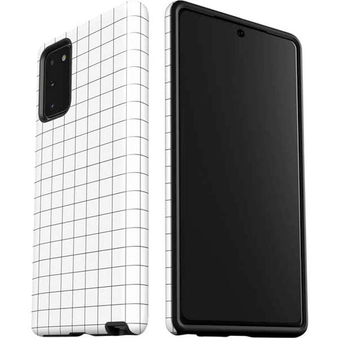 White Grid Galaxy Note20 5G Pro Case