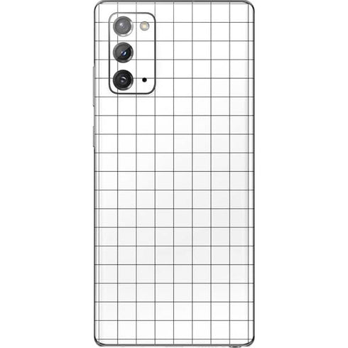 White Grid Galaxy Note20 5G Skin