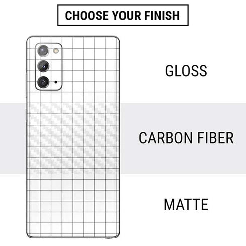 White Grid Galaxy Note20 5G Skin