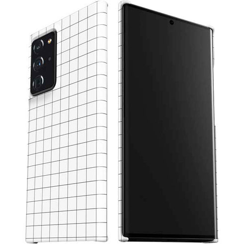White Grid Galaxy Note20 Ultra 5G Lite Case
