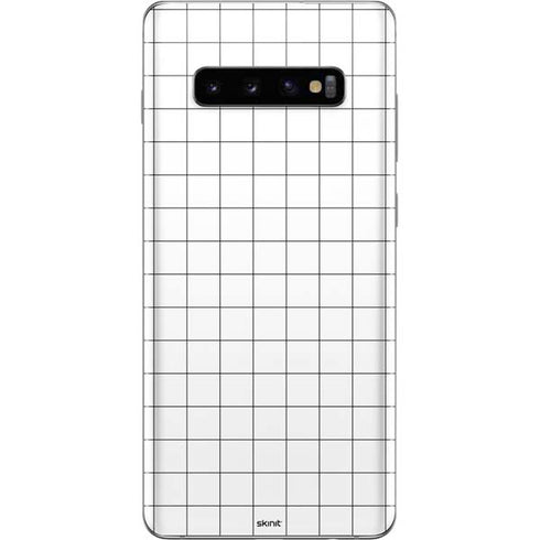 White Grid Galaxy S10 Plus Skin