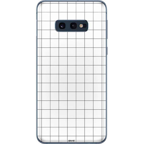White Grid Galaxy S10e Skin