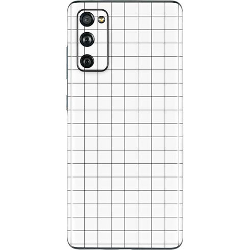 White Grid Galaxy S20 Fan Edition Skin