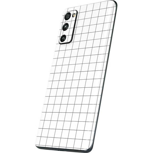 White Grid Galaxy S20 Fan Edition Skin