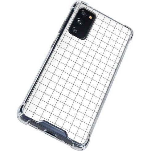 White Grid Galaxy S20 FE Clear Case