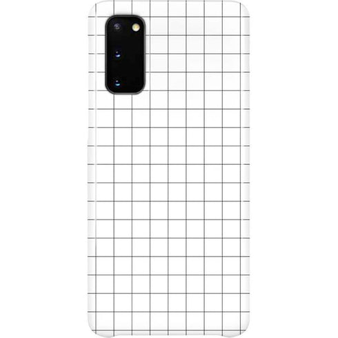 White Grid Galaxy S20 Lite Case