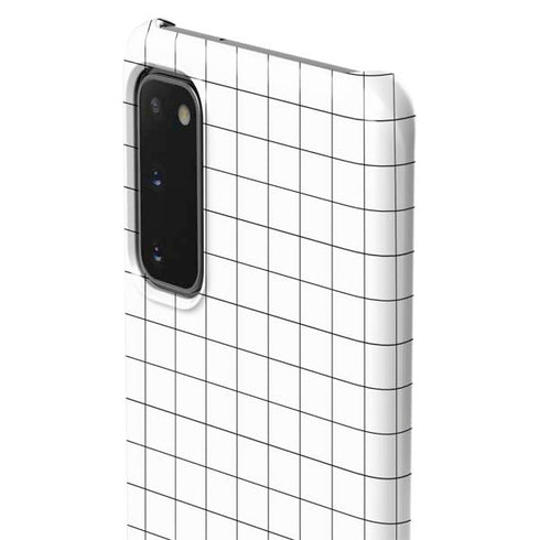 White Grid Galaxy S20 Lite Case