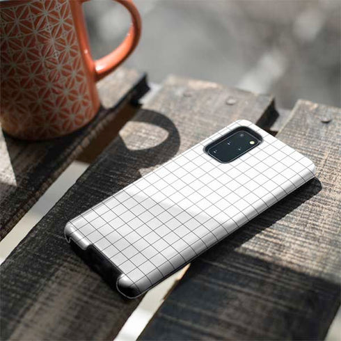 White Grid Galaxy S20 Plus Pro Case