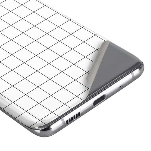 White Grid Galaxy S20 Plus Skin