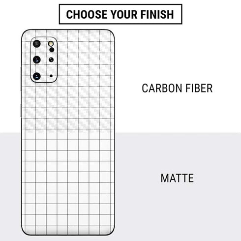 White Grid Galaxy S20 Plus Skin