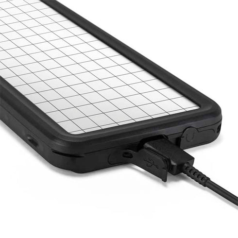 White Grid Galaxy S20 Plus Waterproof Case
