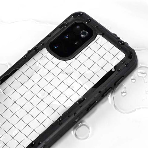 White Grid Galaxy S20 Plus Waterproof Case
