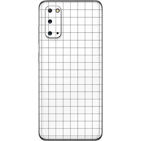 White Grid Galaxy S20 Skin