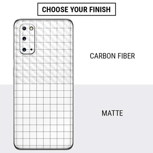 White Grid Galaxy S20 Skin