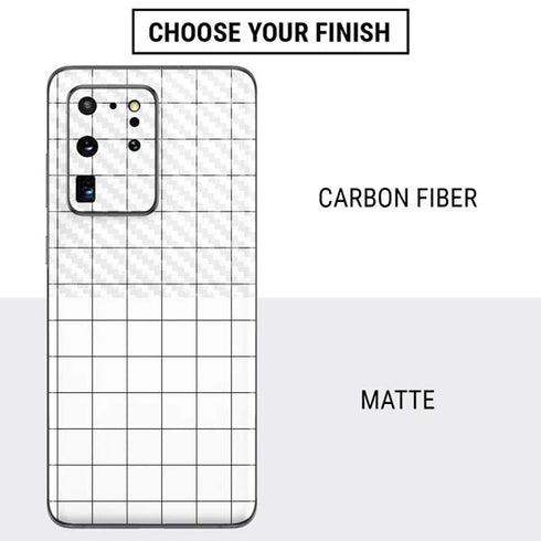 White Grid Galaxy S20 Ultra 5G Skin