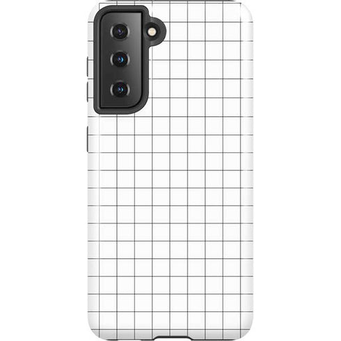 White Grid Galaxy S21 5G Pro Case