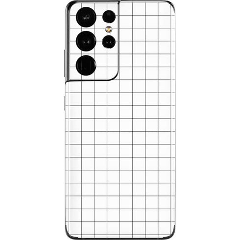 White Grid Galaxy S21 Ultra 5G Skin