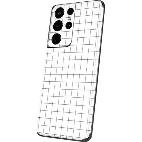 White Grid Galaxy S21 Ultra 5G Skin