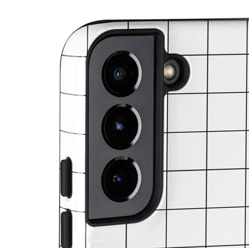 White Grid Galaxy S22 Plus Pro Case
