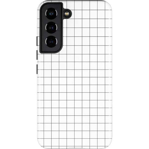 White Grid Galaxy S22 Pro Case