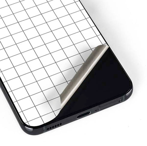 White Grid Galaxy S22 Skin