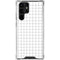 White Grid Galaxy S22 Ultra Clear Case