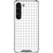 White Grid Galaxy S23 Clear Case