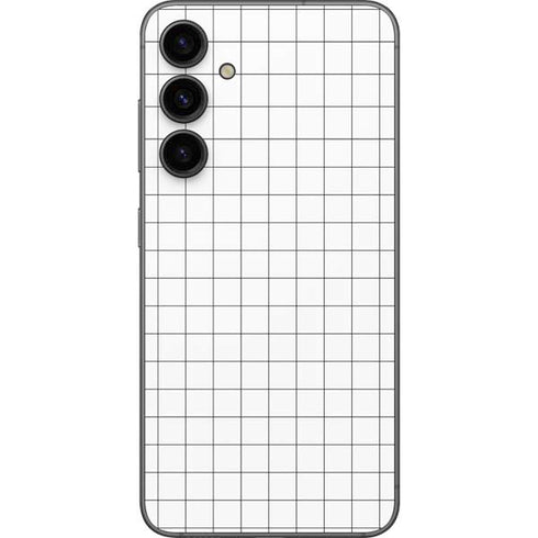 White Grid Galaxy S23 FE Skin