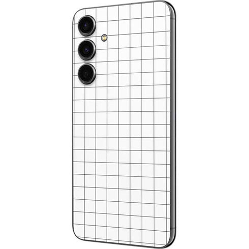 White Grid Galaxy S23 FE Skin
