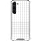 White Grid Galaxy S23 Plus Clear Case