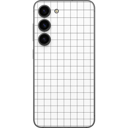 White Grid Galaxy S23 Skin