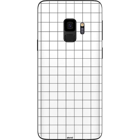White Grid Galaxy S9 Skin
