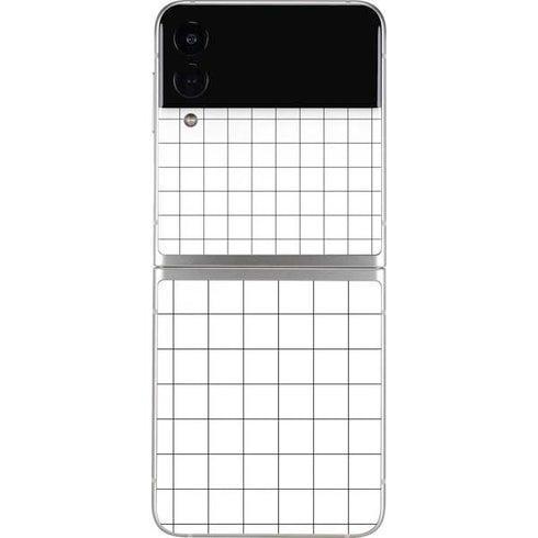 White Grid Galaxy Z Flip3 5G Skin