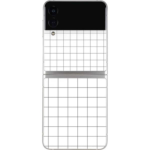 White Grid Galaxy Z Flip4 5G Skin