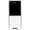 White Grid Galaxy Z Flip5 5G Clear Case