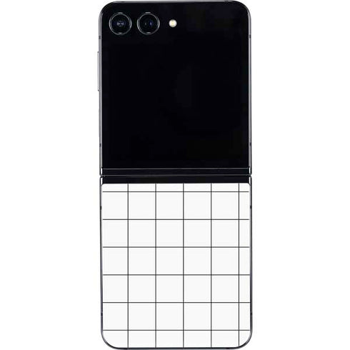 White Grid Galaxy Z Flip5 5G Skin