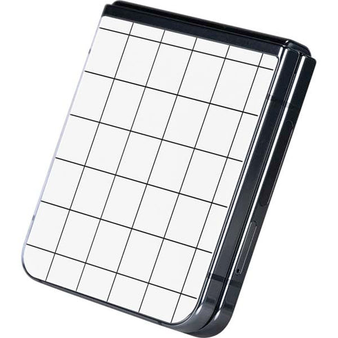 White Grid Galaxy Z Flip5 5G Skin
