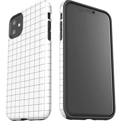 White Grid iPhone 11 Impact Case
